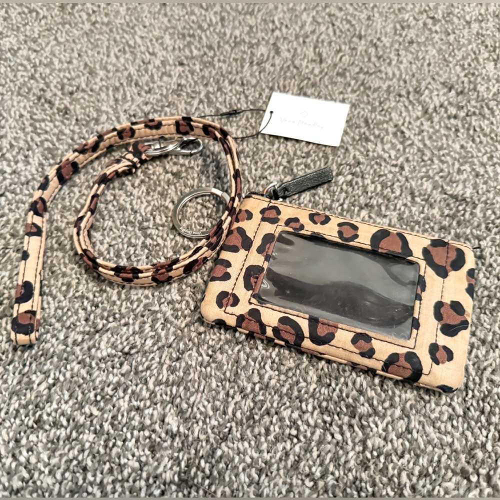 Vera Bradley Leopard Card Holder and Lanyard